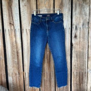 NYDJ Blue Straight Leg Jeans‎ with Modern Raw Hem